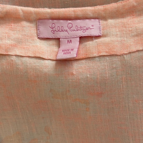 Lilly Pulitzer 100% linen Amelia Island Resort Top - Picture 11 of 12